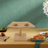 Maxbell Japanese Style Roll Storage Rack Cones Rack for Dining Room Buffet Two Hole
