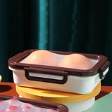 Maxbell Silicone Boxes Food Storage Container Large Case Traveling White 2000ml