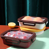 Maxbell Silicone Boxes Food Storage Container Large Case Traveling White 2000ml