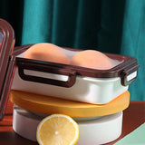 Maxbell Silicone Boxes Food Storage Container Large Case Traveling White 2000ml