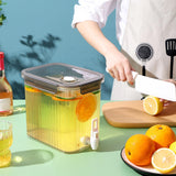 Maxbell Fridge Iced Beverage Dispenser Drink Jug Bucket for Kitchen 3.5L Gray