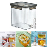 Maxbell Fridge Iced Beverage Dispenser Drink Jug Bucket for Kitchen 3.5L Gray