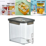 Maxbell Fridge Iced Beverage Dispenser Drink Jug Bucket for Kitchen 3.5L Gray