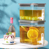 Maxbell Fridge Iced Beverage Dispenser Drink Jug Bucket for Kitchen 3.5L Gray