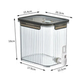 Maxbell Fridge Iced Beverage Dispenser Drink Jug Bucket for Kitchen 3.5L Gray