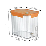 Maxbell Fridge Iced Beverage Dispenser Drink Jug Bucket for Kitchen 3.5L Orange