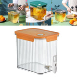 Maxbell Fridge Iced Beverage Dispenser Drink Jug Bucket for Kitchen 3.5L Orange