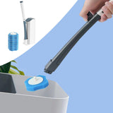 Maxbell Toilet brush Cleaning Supplies with Long Handle Flexible for Household Hotel Blue
