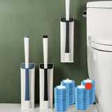 Maxbell Toilet brush Cleaning Supplies with Long Handle Flexible for Household Hotel Blue