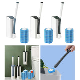 Maxbell Toilet brush Cleaning Supplies with Long Handle Flexible for Household Hotel Blue