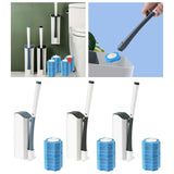 Maxbell Toilet brush Cleaning Supplies with Long Handle Flexible for Household Hotel Blue