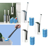 Maxbell Toilet brush Cleaning Supplies with Long Handle Flexible for Household Hotel Blue