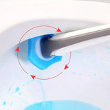 Maxbell Toilet brush Cleaning Supplies with Long Handle Flexible for Household Hotel Blue