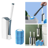 Maxbell Toilet brush Cleaning Supplies with Long Handle Flexible for Household Hotel Blue