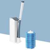 Maxbell Toilet brush Cleaning Supplies with Long Handle Flexible for Household Hotel Blue