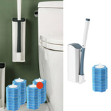 Maxbell Toilet brush Cleaning Supplies with Long Handle Flexible for Household Hotel Blue