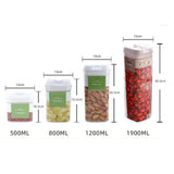 Maxbell 7x Airtight Food Storage Set BPA Free with Lids for Flour Baking white