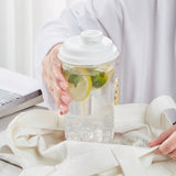 Maxbell Transparent Drink Cup W/ Lid Container PP Storage for Tea Coffee Smoothie