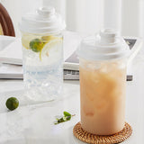 Maxbell Transparent Drink Cup W/ Lid Container PP Storage for Tea Coffee Smoothie