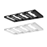 Maxbell Wine Glasses Holder Stainless Steel Hanger Under Cabinet Bar Storage Rack Black