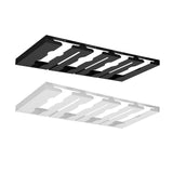 Maxbell Wine Glasses Holder Stainless Steel Hanger Under Cabinet Bar Storage Rack Black