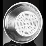 Maxbell Stainless Steel Basin Portable Ginger Grater Basket Drain Basket Household 30cm