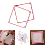 Maxbell Magnetic Cookie Stencil Holder Gadgets Decoration Kitchen Tool Baking Accs Pink