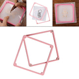 Maxbell Magnetic Cookie Stencil Holder Gadgets Decoration Kitchen Tool Baking Accs Pink