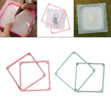 Maxbell Magnetic Cookie Stencil Holder Gadgets Decoration Kitchen Tool Baking Accs Pink