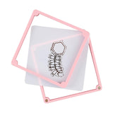 Maxbell Magnetic Cookie Stencil Holder Gadgets Decoration Kitchen Tool Baking Accs Pink