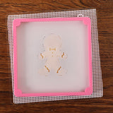 Maxbell Magnetic Cookie Stencil Holder Gadgets Decoration Kitchen Tool Baking Accs Pink