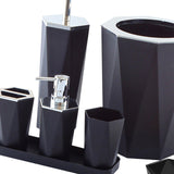 Maxbell Toothbrush Cup and Soap Dispenser and Soap Dish and Tumbler for Bathroom Black