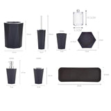 Maxbell Toothbrush Cup and Soap Dispenser and Soap Dish and Tumbler for Bathroom Black