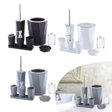 Maxbell Toothbrush Cup and Soap Dispenser and Soap Dish and Tumbler for Bathroom Black