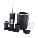 Maxbell Toothbrush Cup and Soap Dispenser and Soap Dish and Tumbler for Bathroom Black