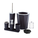 Maxbell Toothbrush Cup and Soap Dispenser and Soap Dish and Tumbler for Bathroom Black