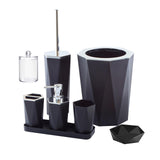 Maxbell Toothbrush Cup and Soap Dispenser and Soap Dish and Tumbler for Bathroom Black