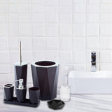 Maxbell Toothbrush Cup and Soap Dispenser and Soap Dish and Tumbler for Bathroom Black