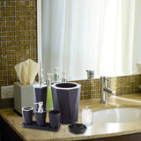 Maxbell Toothbrush Cup and Soap Dispenser and Soap Dish and Tumbler for Bathroom Black