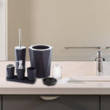 Maxbell Toothbrush Cup and Soap Dispenser and Soap Dish and Tumbler for Bathroom Black