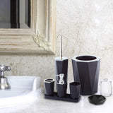 Maxbell Toothbrush Cup and Soap Dispenser and Soap Dish and Tumbler for Bathroom Black