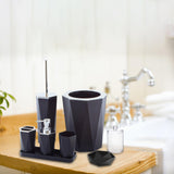 Maxbell Toothbrush Cup and Soap Dispenser and Soap Dish and Tumbler for Bathroom Black