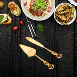Maxbell Cake Serving Set Spatula Baking Tool Cake Cutting Set for Wedding Supplies Crown