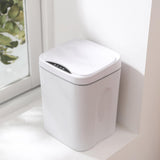 Maxbell Smart Induction Trash Can Rubbish Electric Waste Basket for Office White