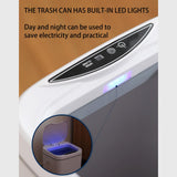Maxbell Smart Induction Trash Can Rubbish Electric Waste Basket for Office White
