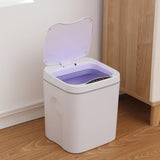 Maxbell Smart Induction Trash Can Rubbish Electric Waste Basket for Office White