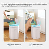 Maxbell Smart Induction Trash Can Rubbish Electric Waste Basket for Office White