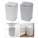 Maxbell Smart Induction Trash Can Rubbish Electric Waste Basket for Office White