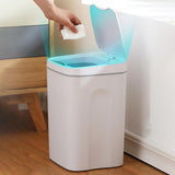 Maxbell Smart Induction Trash Can Rubbish Electric Waste Basket for Office White