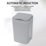 Maxbell Smart Induction Trash Can Rubbish Electric Waste Basket for Office Grey
